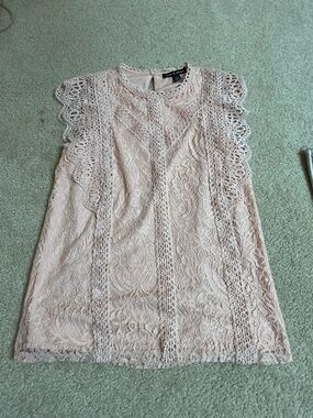 Cable & Gauge Light Pink Lace Camisole